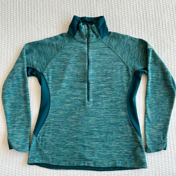 Columbia Sweaters - Columbia green spacedye half zip